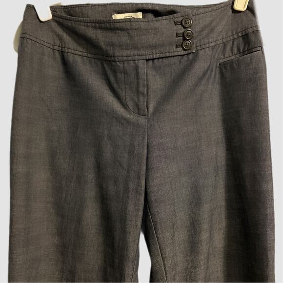 Ann Taylor LOFT Gray Julie Wide Leg Dress Trouser Pants Lightweight Size 4 - Picture 3 of 6